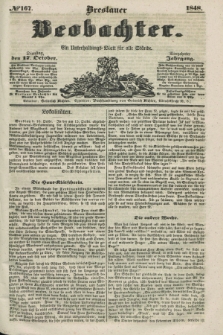 Breslauer Beobachter. Ein Unterhaltungs-Blatt für alle Stände. Jg.14, № 167 (17 October 1848)