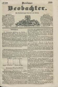 Breslauer Beobachter. Ein Unterhaltungs-Blatt für alle Stände. Jg.14, № 169 (21 October 1848)