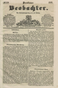 Breslauer Beobachter. Ein Unterhaltungs-Blatt für alle Stände. Jg.14, № 179 (7 November 1848)
