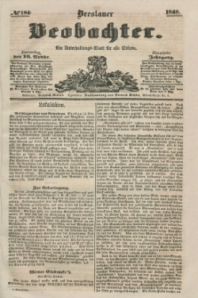 Breslauer Beobachter. Ein Unterhaltungs-Blatt für alle Stände. Jg.14, № 184 (16 November 1848)