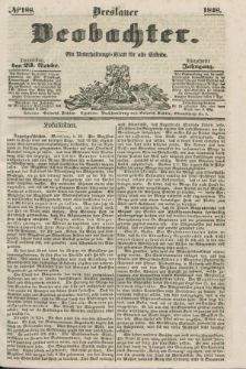 Breslauer Beobachter. Ein Unterhaltungs-Blatt für alle Stände. Jg.14, № 188 (23 November 1848)