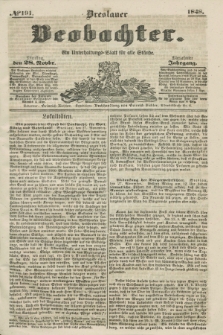 Breslauer Beobachter. Ein Unterhaltungs-Blatt für alle Stände. Jg.14, № 191 (28 November 1848)