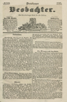 Breslauer Beobachter. Ein Unterhaltungs-Blatt für alle Stände. Jg.14, № 192 (30 November 1848)