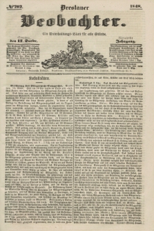 Breslauer Beobachter. Ein Unterhaltungs-Blatt für alle Stände. Jg.14, № 202 (17 December 1848)