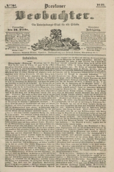 Breslauer Beobachter. Ein Unterhaltungs-Blatt für alle Stände. Jg.14, № 204 (21 December 1848)