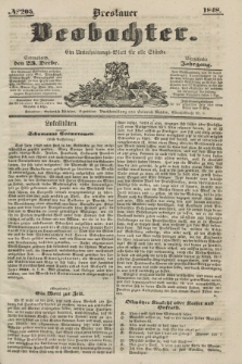 Breslauer Beobachter. Ein Unterhaltungs-Blatt für alle Stände. Jg.14, № 205 (23 December 1848)