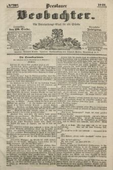 Breslauer Beobachter. Ein Unterhaltungs-Blatt für alle Stände. Jg.14, № 208 (28 Dezember 1848)