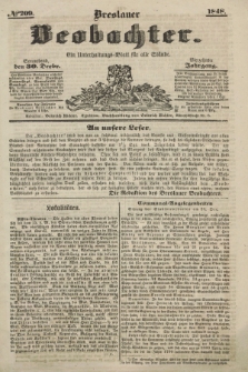 Breslauer Beobachter. Ein Unterhaltungs-Blatt für alle Stände. Jg.14, № 209 (30 Dezember 1848)