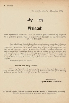 [Kadencja IX, sesja I, al. 1328] Alegata do Sprawozdań Stenograficznych z Pierwszej Sesyi Dziewiątego Peryodu Sejmu Krajowego Królestwa Galicyi i Lodomeryi z Wielkiem Księstwem Krakowskiem z roku 1913. Alegat 1328