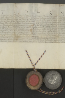 Dokument króla Stefana Batorego potwierdzający wcześniejsze postanowienie w sprawie dotyczącej sporu pomiędzy kupcami krakowskimi a starszymi cechu sukienników