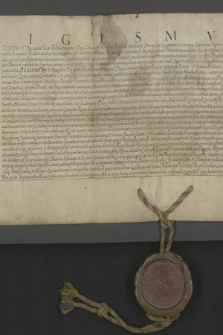 Dokument króla Zygmunta III potwierdzający I transumujący dokument Zygmunta Augusta zezwalający na prowadzenie przez pewne osoby dwóch gospód na przedmieściu Olkusza