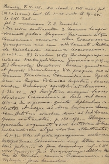 Opisy rękopisów Cesarskiej Biblioteki Publicznej w Petersburgu robione przez Józefa Korzeniowskiego w 1891 r. T. 1