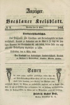 Anzeiger zum Breslauer Kreisblatt. 1854, № 9 (4 März)