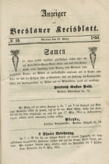 Anzeiger zum Breslauer Kreisblatt. 1854, № 10 (11 März)