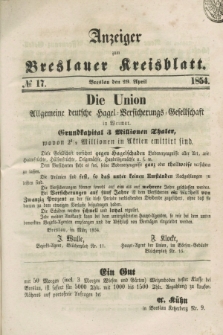 Anzeiger zum Breslauer Kreisblatt. 1854, № 17 (29 April)