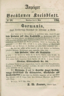 Anzeiger zum Breslauer Kreisblatt. 1854, № 18 (6 Mai)