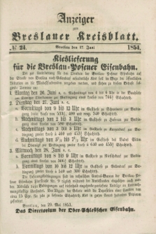 Anzeiger zum Breslauer Kreisblatt. 1854, № 24 (17 Juni)