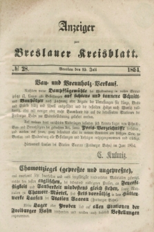 Anzeiger zum Breslauer Kreisblatt. 1854, № 28 (15 Juli)