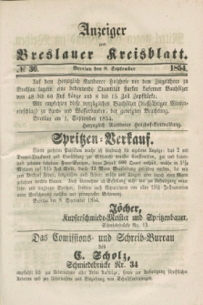 Anzeiger zum Breslauer Kreisblatt. 1854, № 36 (9 September)