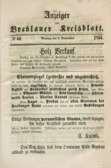 Anzeiger zum Breslauer Kreisblatt. 1854, № 44 (4 November)