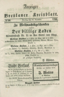 Anzeiger zum Breslauer Kreisblatt. 1854, № 50 (16 Dezember)