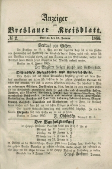 Anzeiger zum Breslauer Kreisblatt. 1855, № 2 (13 Januar)