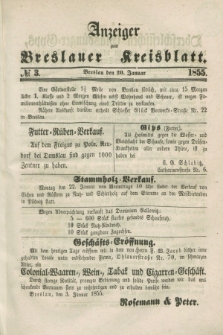 Anzeiger zum Breslauer Kreisblatt. 1855, № 3 (20 Januar)