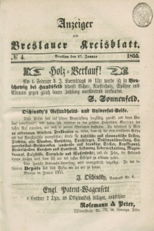 Anzeiger zum Breslauer Kreisblatt. 1855, № 4 (27 Januar)