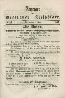 Anzeiger zum Breslauer Kreisblatt. 1855, № 11 (17 März)
