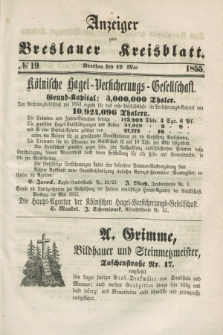 Anzeiger zum Breslauer Kreisblatt. 1855, № 19 (12 Mai)