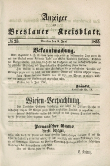 Anzeiger zum Breslauer Kreisblatt. 1855, № 23 (9 Juni)
