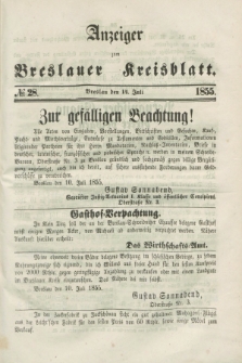 Anzeiger zum Breslauer Kreisblatt. 1855, № 28 (14 Juli)