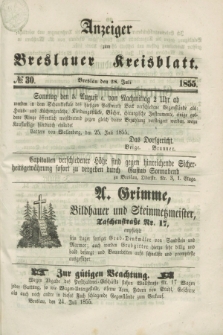 Anzeiger zum Breslauer Kreisblatt. 1855, № 30 (28 Juli)