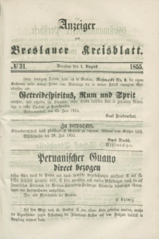 Anzeiger zum Breslauer Kreisblatt. 1855, № 31 (4 August)