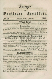 Anzeiger zum Breslauer Kreisblatt. 1855, № 46 (17 November)