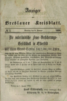 Anzeiger zum Breslauer Kreisblatt. 1856, № 1 (5 Januar)