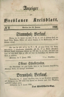 Anzeiger zum Breslauer Kreisblatt. 1856, № 2 (12 Januar)