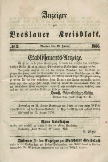 Anzeiger zum Breslauer Kreisblatt. 1856, № 3 (19 Januar)