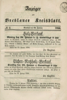 Anzeiger zum Breslauer Kreisblatt. 1856, № 4 (26 Januar)