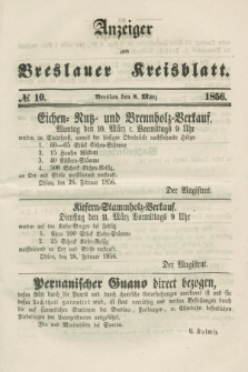Anzeiger zum Breslauer Kreisblatt. 1856, № 10 (8 März)