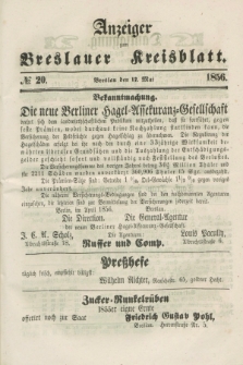 Anzeiger zum Breslauer Kreisblatt. 1856, № 20 (17 Mai)