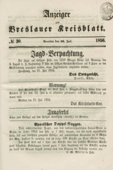 Anzeiger zum Breslauer Kreisblatt. 1856, № 30 (26 Juli)