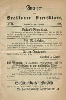 Anzeiger zum Breslauer Kreisblatt. 1856, № 51 (20 Dezember)