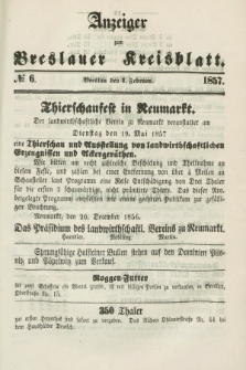 Anzeiger zum Breslauer Kreisblatt. 1857, № 6 (7 Februar)