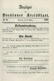 Anzeiger zum Breslauer Kreisblatt. 1857, № 11 (14 März)