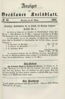 Anzeiger zum Breslauer Kreisblatt. 1857, № 13 (28 März)
