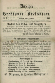 Anzeiger zum Breslauer Kreisblatt. 1858, № 1 (2 Januar)