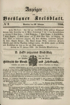 Anzeiger zum Breslauer Kreisblatt. 1858, № 9 (27 Februar)