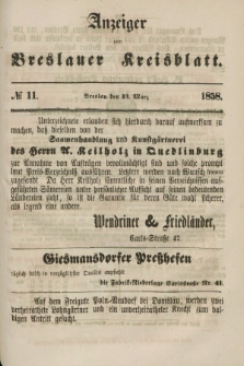 Anzeiger zum Breslauer Kreisblatt. 1858, № 11 (13 März)