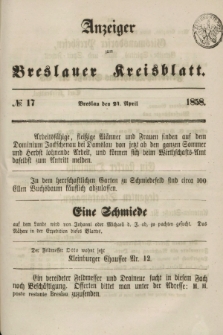 Anzeiger zum Breslauer Kreisblatt. 1858, № 17 (24 April)